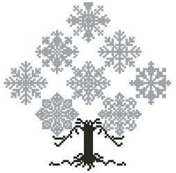 Дерево из снежинок