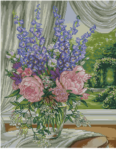 Dimensions 35257 - Peonies and Delphiniums