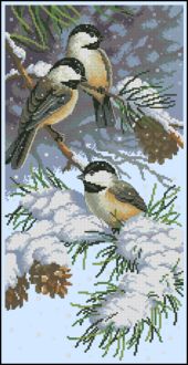 Dimensions 13673 Chickadees and Pinecones