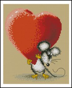 Мышка с сердцем.