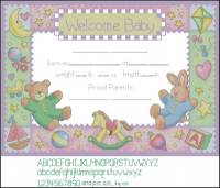 Dim35030 Pastel Welcome Baby Announcement