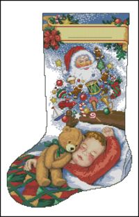 Dimensions Dreams of Christmas Stocking