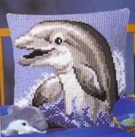 Vervaco 1200-464 Dolphin Cushion Front