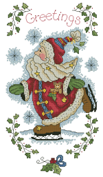 Dimensions 00315 - Merry greetings - Santa skating
