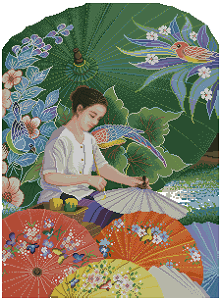 Thai Parasol Painting